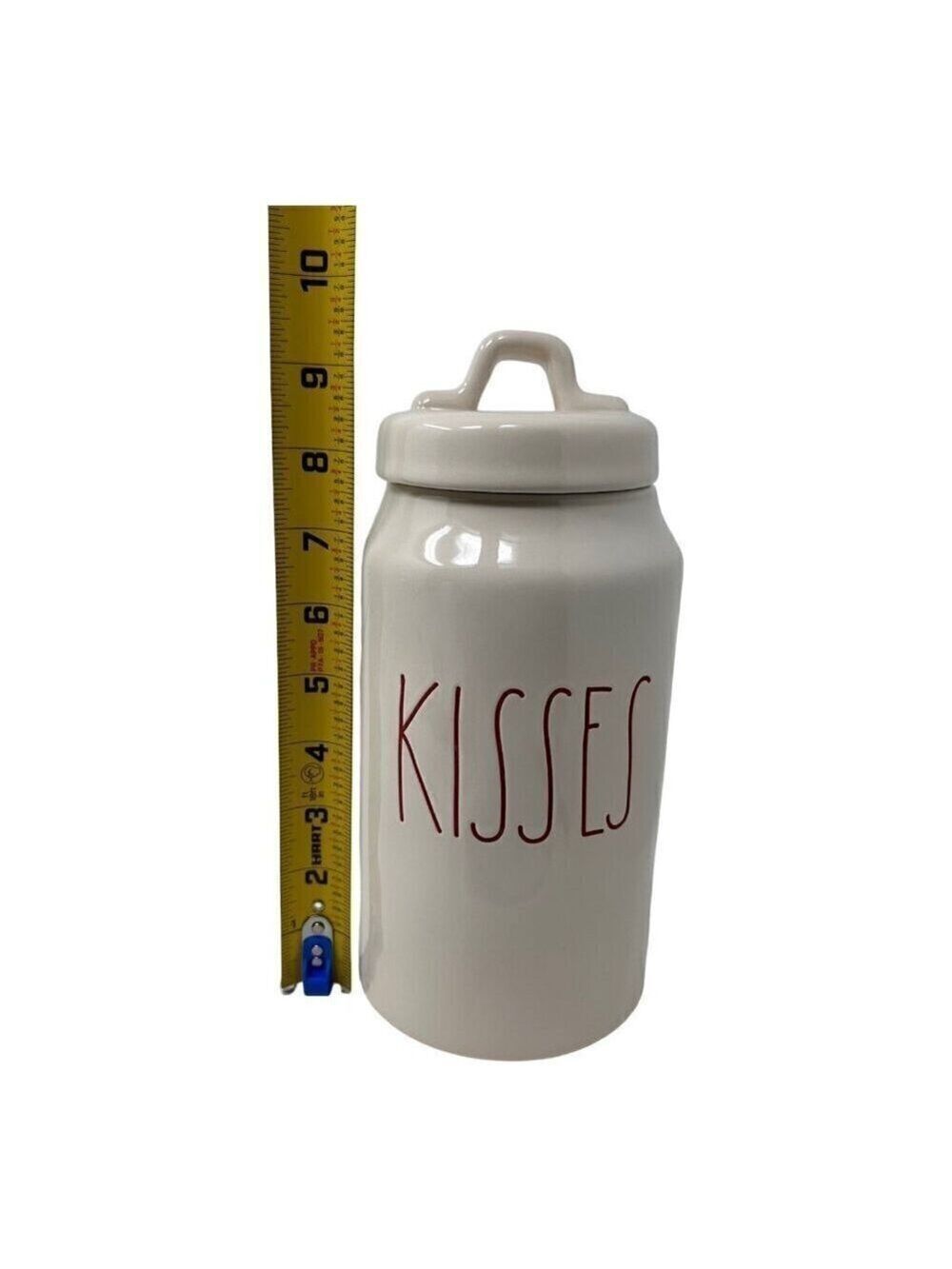 Rae Dunn KISSES Ceramic Canister 9in Tall Magenta Valentines Day Love Holiday - Picture 11 of 11